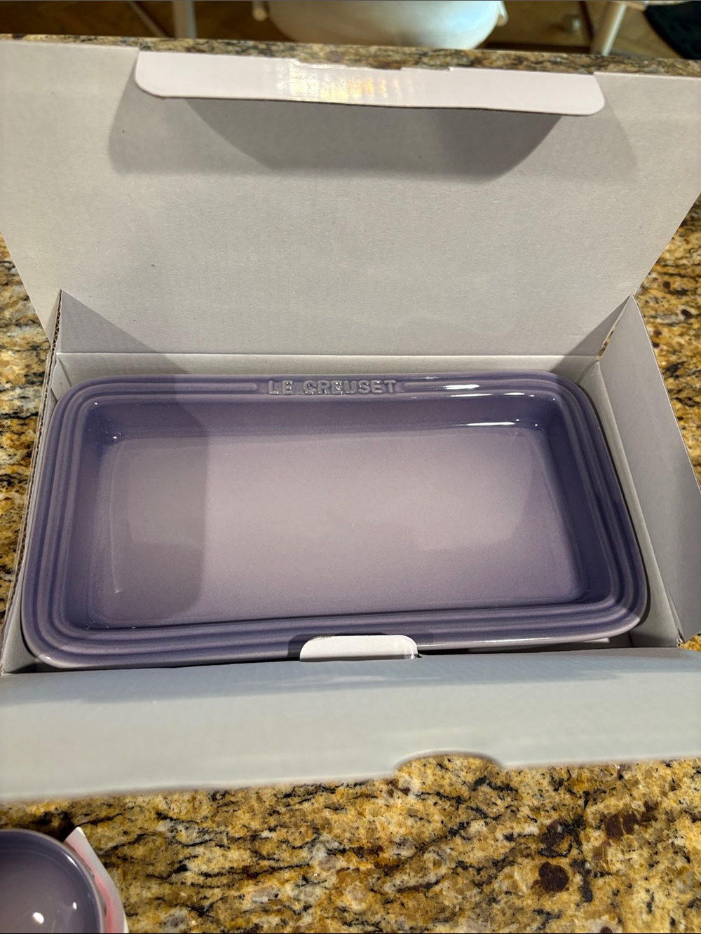 Le Creuset Rectangular Serving Platter with Pinch Bowl, Blue Bell Purple - Picture 14 of 16